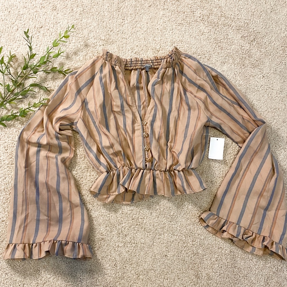 Fall Bell Sleeves Blouse nwot